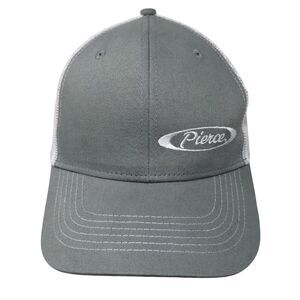 Pierce Snapback Mesh Back Trucker Hat Gray OSFM Colorblock Hit
